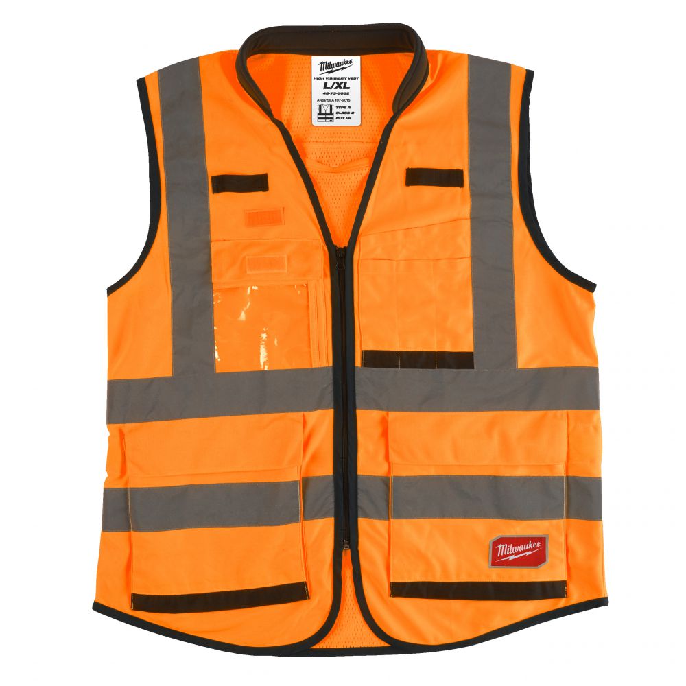 Premium Warnschutzweste orange Größe 2XL/3XL